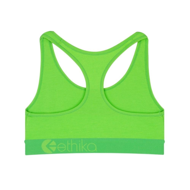 Ethika Neon Flo Sports Girls' Bras Green | YT5961324