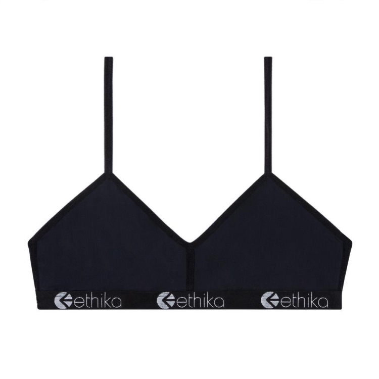 Ethika Nylon Women\'s Bralette Bra Black | QW1283705