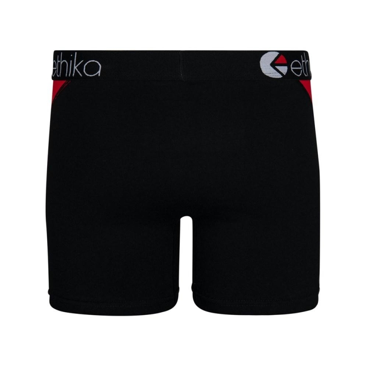 Ethika OG Contrast Men's Mid Boxers Red Black | KY1062439