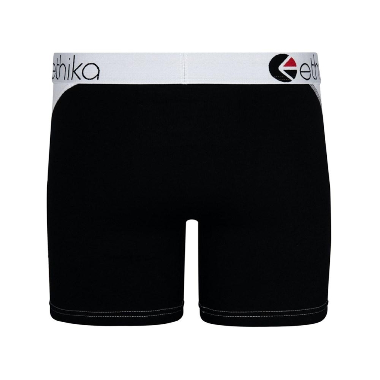 Ethika OG Contrast Men's Mid Boxers White Black | OY5926814