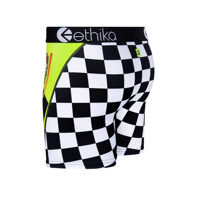 Ethika One Sec Men's Mid Boxers Black White | BR4973568