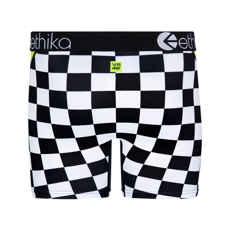 Ethika One Sec Men's Mid Boxers Black White | BR4973568