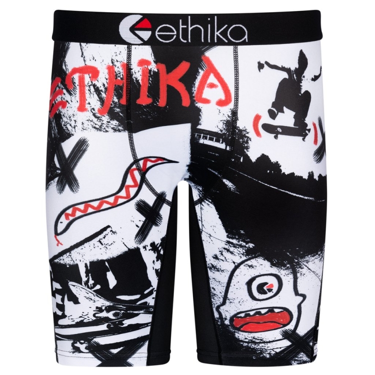 Ethika Park Tags Men\'s Staple Underwear Black White | PC5862390