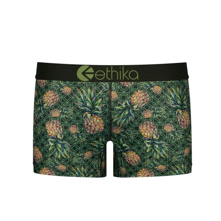 Ethika Pineapple Express Staple Girls\' Underwear Green | UL7902684