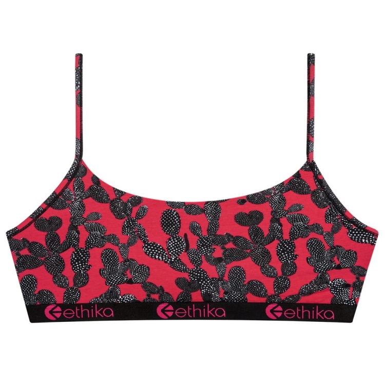 Ethika Pink Cactus Women\'s Pullover Bra Red Black | XF3854926