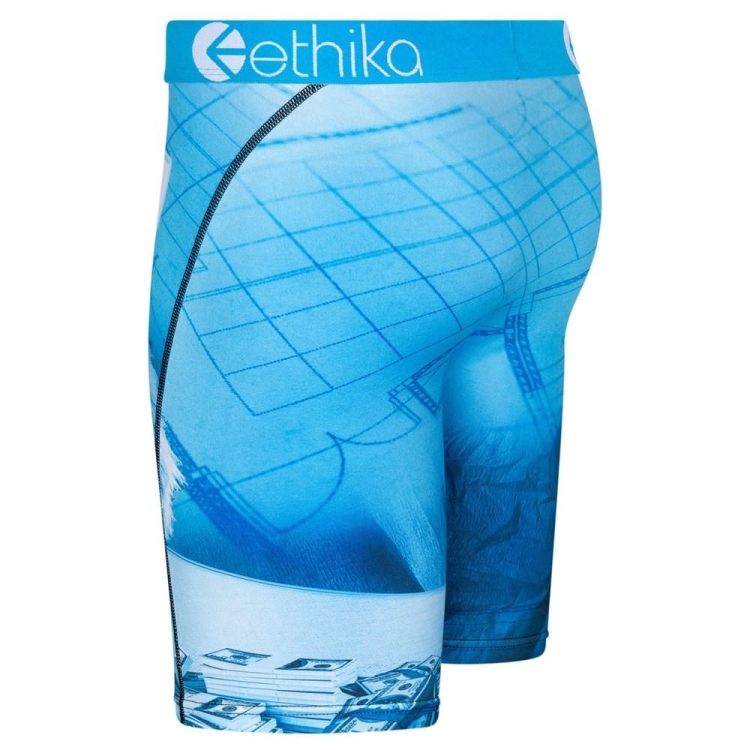 Ethika Print Men's Staple Underwear Blue | IT5194670