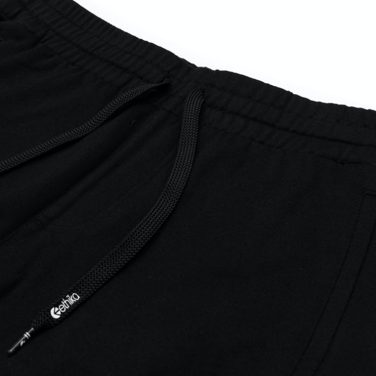 Ethika Raw Edge Boys' Shorts Black | JX9678532