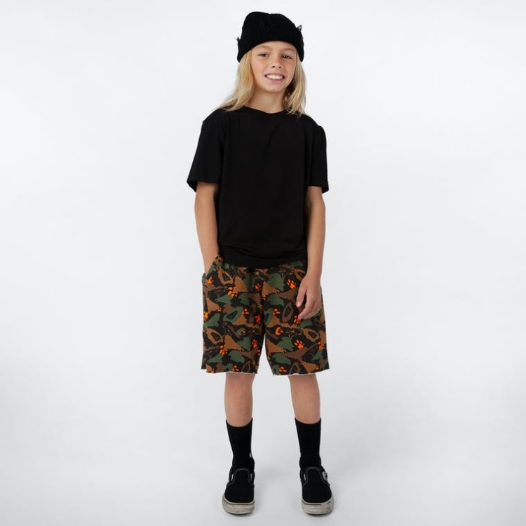 Ethika Raw Edge Boys' Shorts Camouflage | PM7802916