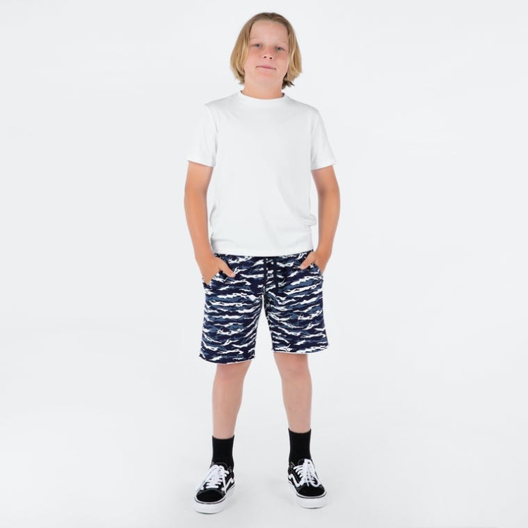 Ethika Raw Edge Boys' Shorts Navy White | LA9504317