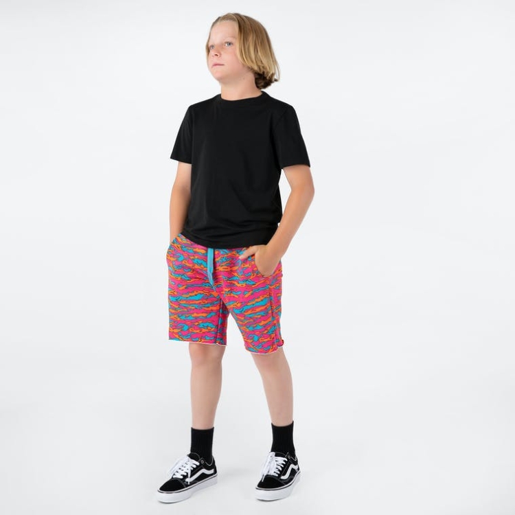 Ethika Raw Edge Boys' Shorts Pink Blue | LB1632048