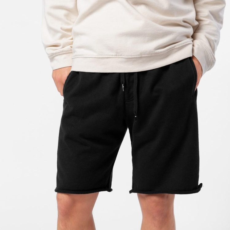 Ethika Raw Edge Men's Shorts Black | WA1428706