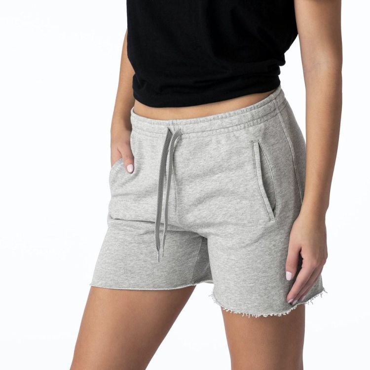 Ethika Raw Edge Women's Shorts Grey | IH1350849