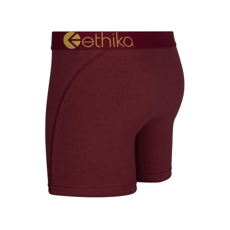 Ethika Righteous Port Men's Mid Boxers Burgundy | XJ2169357