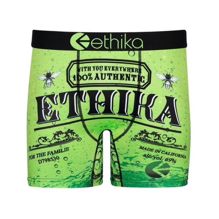 Ethika Shots Up Men\'s Mid Boxers Green | EG7456320