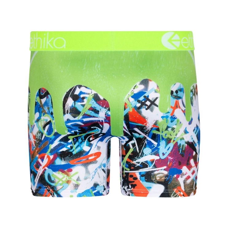 Ethika Slime Men's Mid Boxers Green | UQ3487201