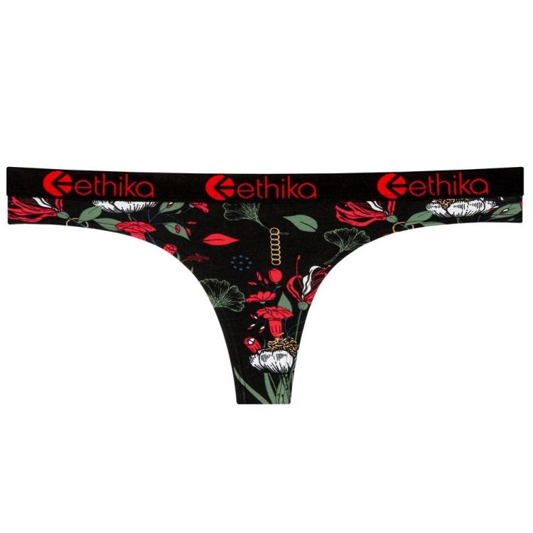 Ethika Strength Women\'s Thong Black | PV9156742