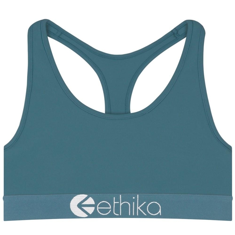 Ethika SubZero Icy Women\'s Sports Bra Blue | OJ1825639