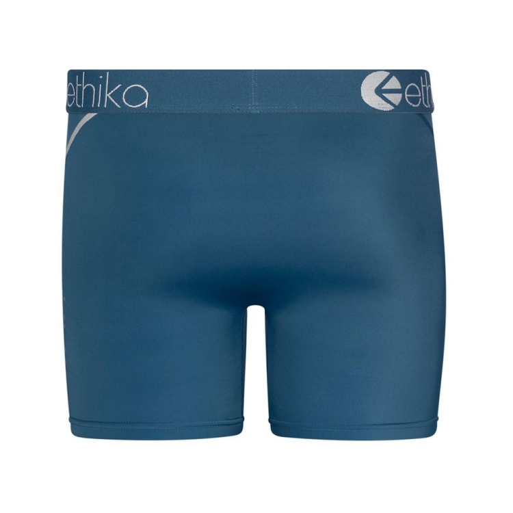 Ethika SubZero Lake Men's Mid Boxers Blue | ZX9417532