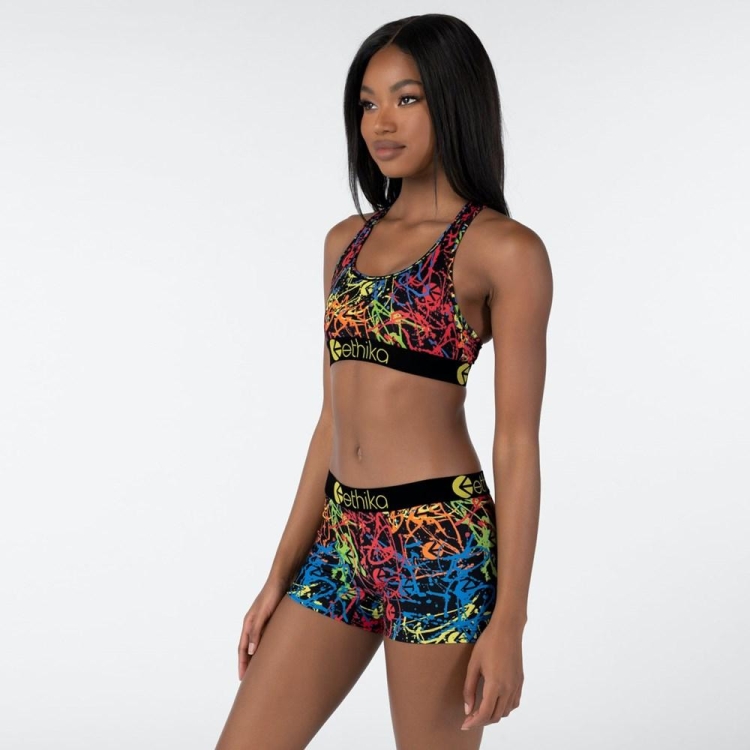 Ethika SubZero Steady Drippin Women's Sports Bra Multicolor | VF7845096