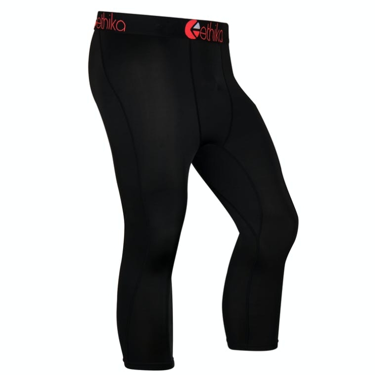 Ethika Subzero 3/4 Men's Tight Black Red | UE7128539