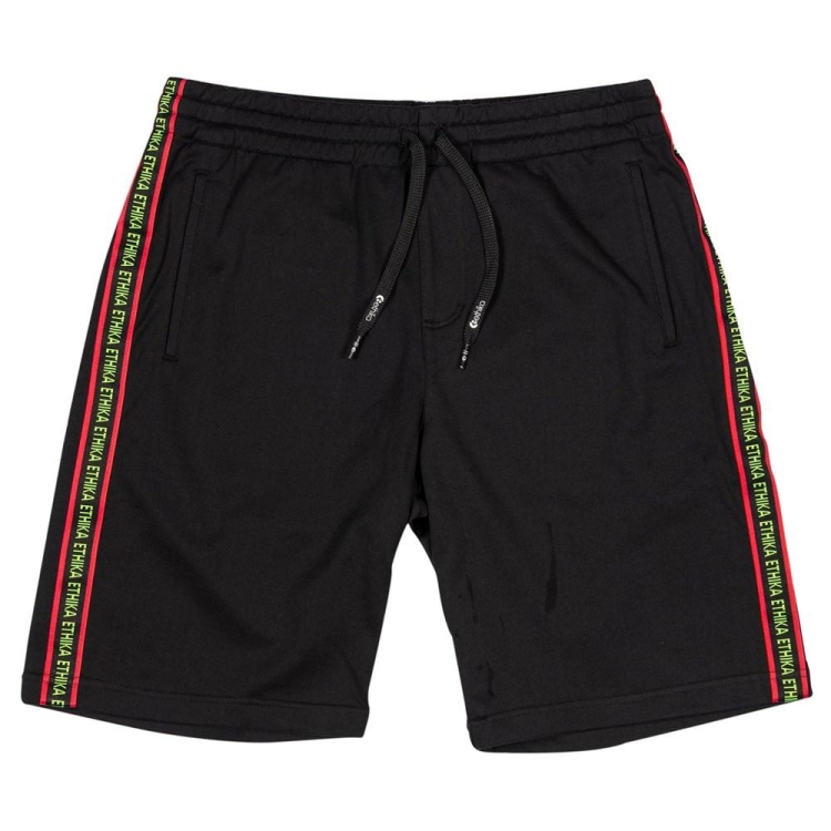 Ethika Taped Leg Men\'s Shorts Black | HW2159870