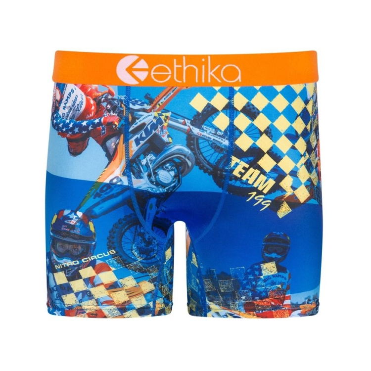 Ethika Team 199 Men\'s Mid Boxers Blue | YE3450762