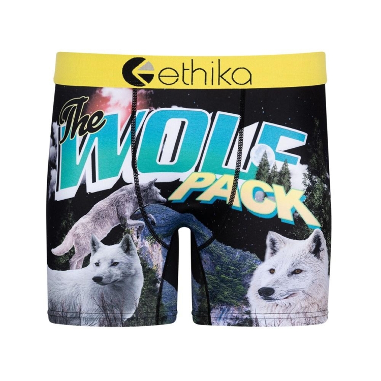 Ethika The Wolf Pack Men\'s Mid Boxers Multicolor | AI8092463