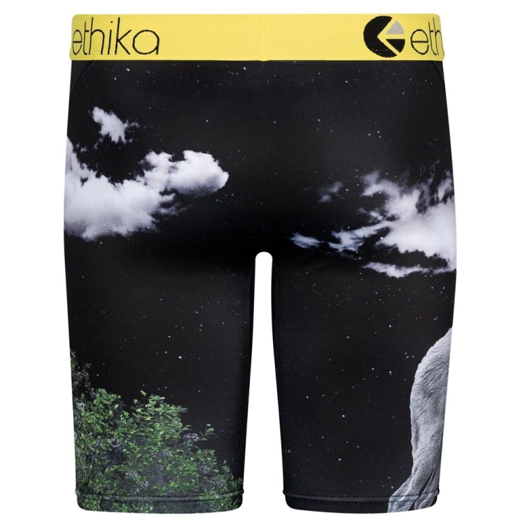 Ethika The Wolf Pack Men's Staple Underwear Black | UK6835047