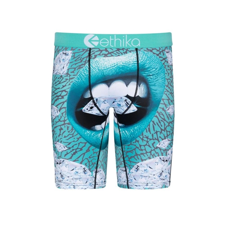 Ethika Tiff Diamond Staple Boys\' Underwear Turquoise | QC0816597