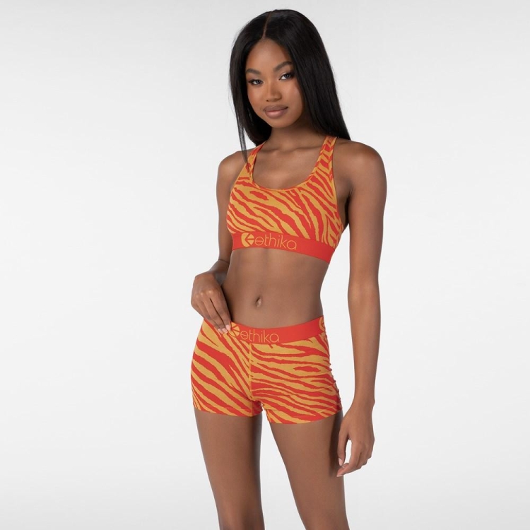 Ethika Tiger Fire Women's Staple Underwear Orange | CT0719632