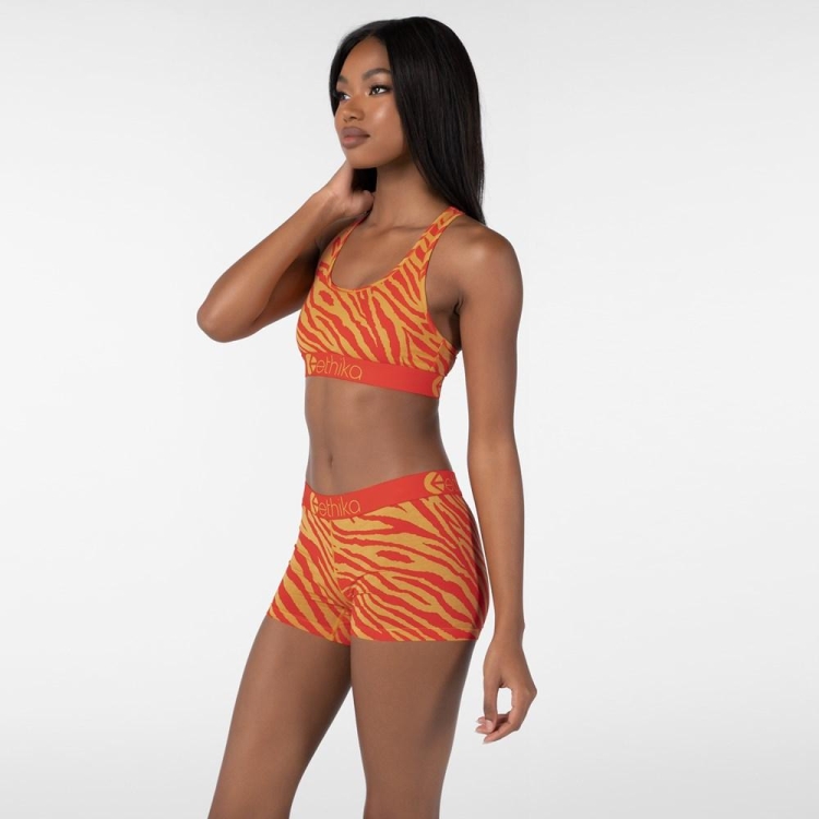 Ethika Tiger Fire Women's Staple Underwear Orange | CT0719632