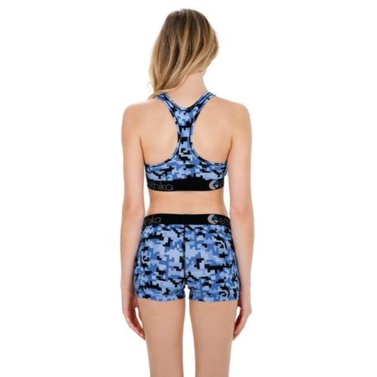 Ethika Troops Women's Sports Bra Blue | QE6391078