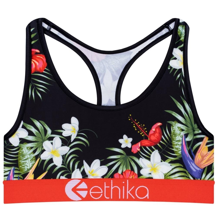 Ethika Tropical Sunset Women\'s Sports Bra Black | GZ6457309