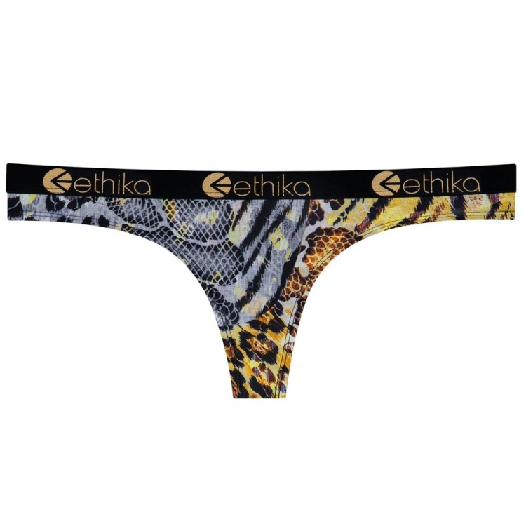 Ethika Twist Women\'s Thong Leopard | JP1308274